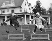 Key School children jumping, early 1960's
